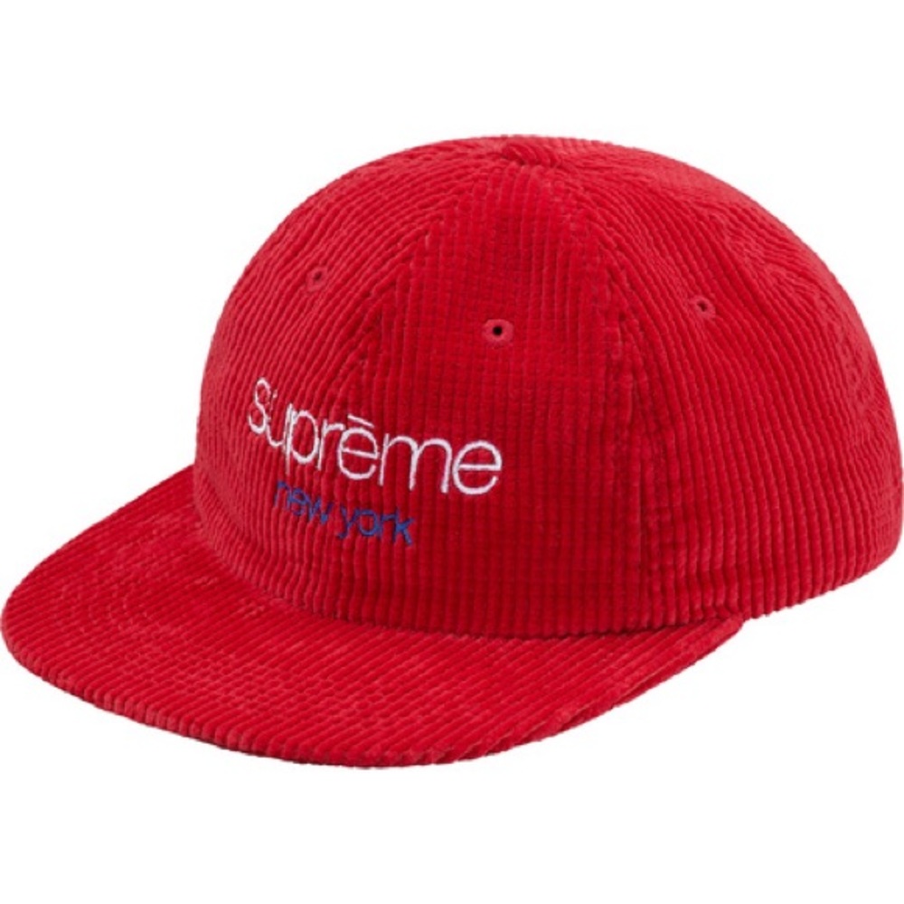 Supreme Waffle Cord Classic Logo 6-Panel